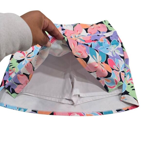 Boston Proper B-Active Bright Abstract Print Skort Women's Medium Stretch - Picture 4 of 8